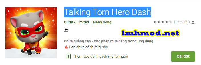 Talking Tom Hero Dash mod